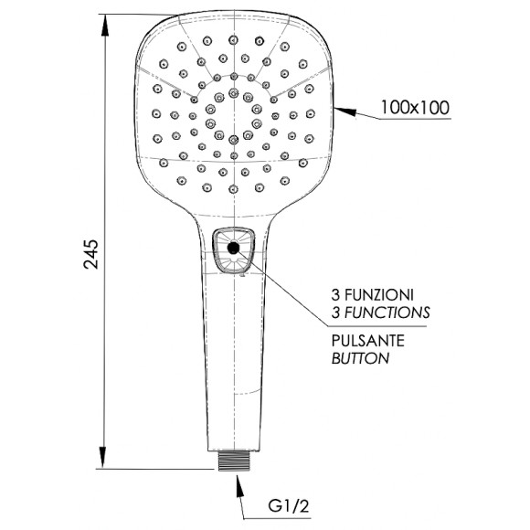 Ручной душ Remer 318CPNOX Черный матовый Ручной душ Remer 318CPNOX Черный матовый