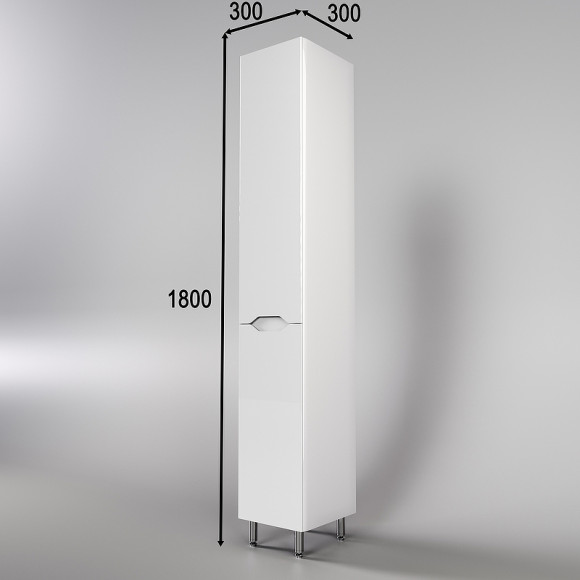 Шкаф пенал Style Line Марелла 30 Люкс Plus СС-00002419 с бельевой корзиной Белый глянец антискрейтч Шкаф пенал Style Line Марелла 30 Люкс Plus СС-00002419 с бельевой корзиной Белый глянец антискрейтч