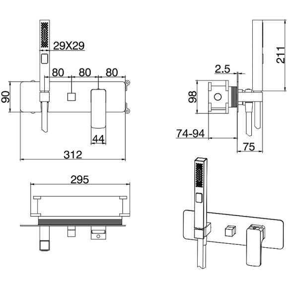 Смеситель для душа Allen Brau Infinity 5.21011-00 Хром Смеситель для душа Allen Brau Infinity 5.21011-00 Хром