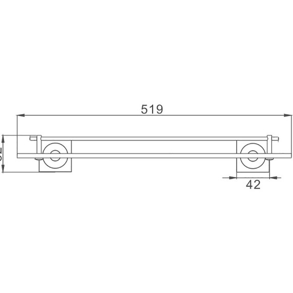 Стеклянная полка Haiba HB8507 Хром Стеклянная полка Haiba HB8507 Хром