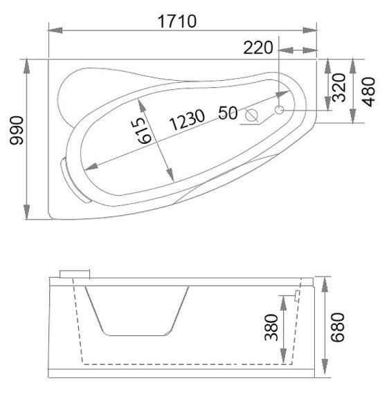 Акриловая ванна Gemy 171x99 G9046 II K L с гидромассажем Акриловая ванна Gemy 171x99 G9046 II K L с гидромассажем