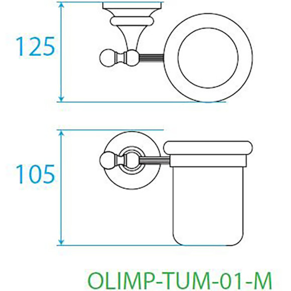 Стакан для зубных щеток Cezares Olimp OLIMP-TUM-01-M Хром Стакан для зубных щеток Cezares Olimp OLIMP-TUM-01-M Хром