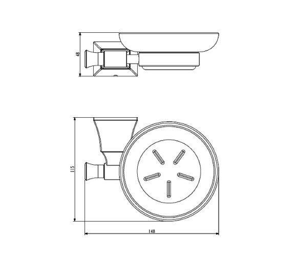 Мыльница Art&Max Genova AM-M-016-CR Хром
