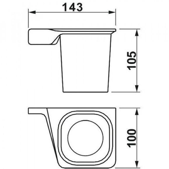 Стакан для зубных щеток Art&Max Gina AM-G-2731 Хром Стакан для зубных щеток Art&Max Gina AM-G-2731 Хром