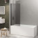 Шторка на ванну Berges River S Black 80х145 065016 профиль Черный матовый стекло тонированное Шторка на ванну Berges River S Black 80х145 065016 профиль Черный матовый стекло тонированное