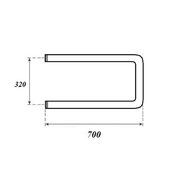 Водяной полотенцесушитель Point П-образный PN35337 320x70 Хром Водяной полотенцесушитель Point П-образный PN35337 320x70 Хром