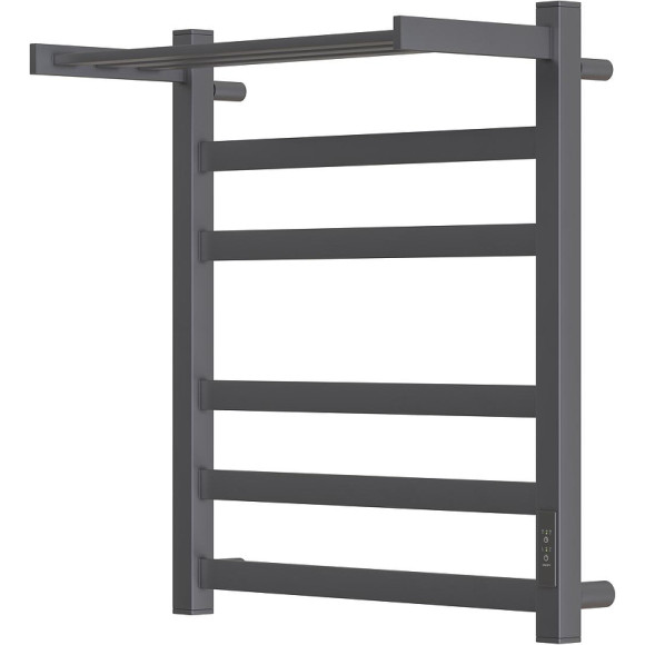 Электрический полотенцесушитель Point Меркурий PN83856PGR П5 500x600 с полкой, диммер справа Графит премиум Электрический полотенцесушитель Point Меркурий PN83856PGR П5 500x600 с полкой, диммер справа Графит премиум