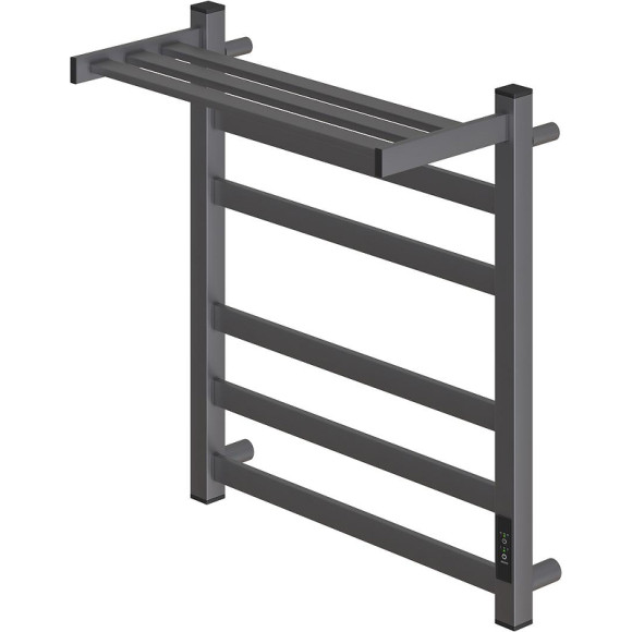 Электрический полотенцесушитель Point Меркурий PN83856PGR П5 500x600 с полкой, диммер справа Графит премиум Электрический полотенцесушитель Point Меркурий PN83856PGR П5 500x600 с полкой, диммер справа Графит премиум