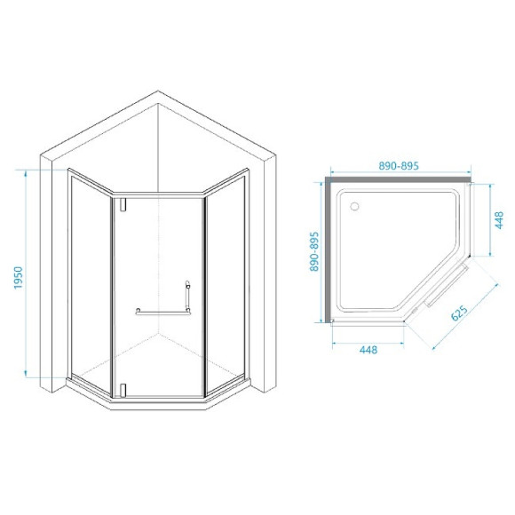 Душевой уголок RGW Hotel HO-084-W 90х90 350608499-25 профиль Белый стекло матовое-сатинат Душевой уголок RGW Hotel HO-084-W 90х90 350608499-25 профиль Белый стекло матовое-сатинат