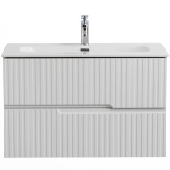 Тумба под раковину Cezares Duet-N 80 DUET-N-800-2C-SO-FBS-P подвесная Ясень Белый Софт