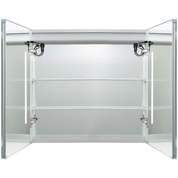 Зеркальный шкаф Aquatek 80 AQ7804-MLC с подсветкой Хром Зеркальный шкаф Aquatek 80 AQ7804-MLC с подсветкой Хром