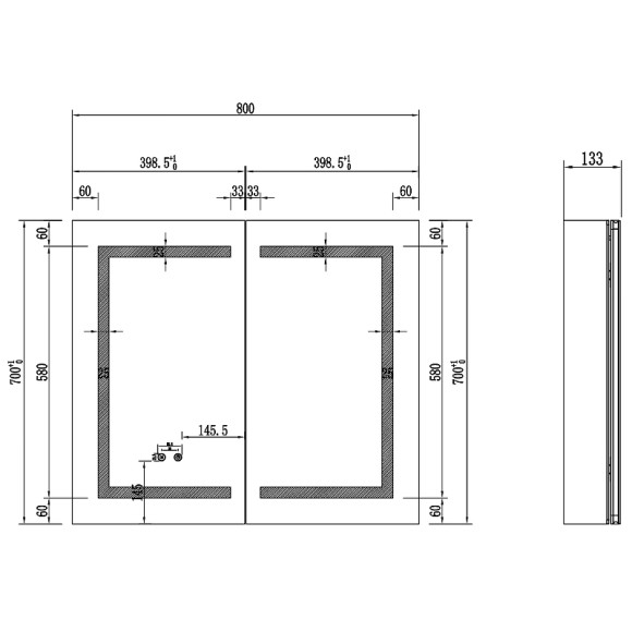 Зеркальный шкаф Aquatek 80 AQ7804-MLC с подсветкой Хром Зеркальный шкаф Aquatek 80 AQ7804-MLC с подсветкой Хром