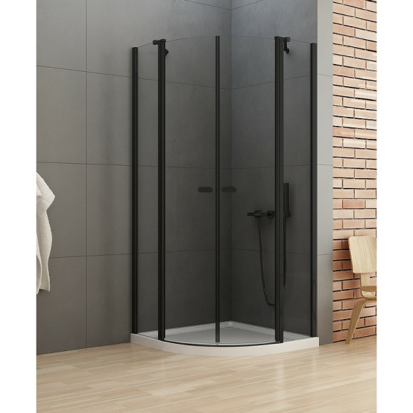 Душевой уголок New Trendy New Soleo Black 80х80 K-0538 профиль Черный стекло прозрачное Душевой уголок New Trendy New Soleo Black 80х80 K-0538 профиль Черный стекло прозрачное