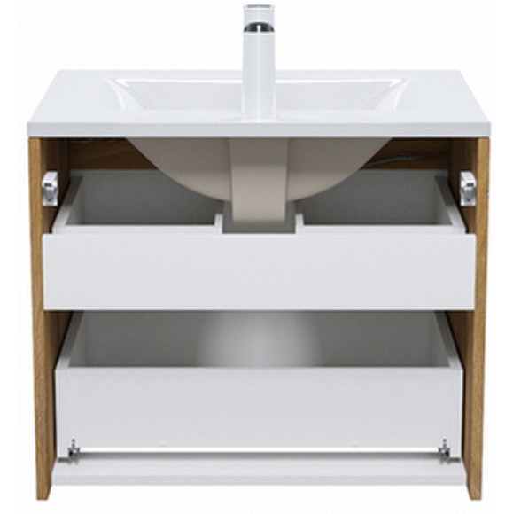 Тумба с раковиной Iddis Cloud 60 CLO60Y0i95K подвесная Белая матовая Дуб золотистый