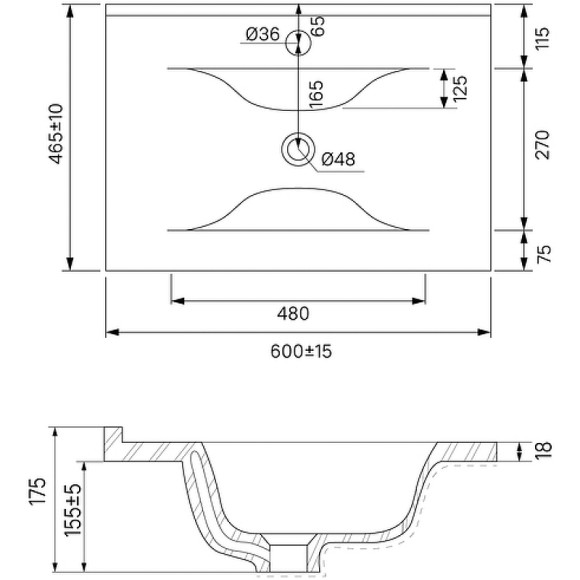 Тумба с раковиной Iddis Cloud 60 CLO60Y0i95K подвесная Белая матовая Дуб золотистый