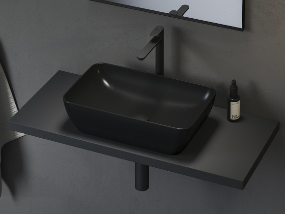 Раковина-чаша Ravak Uni Slim R 50 XJX03150000 Черная глянцевая Раковина-чаша Ravak Uni Slim R 50 XJX03150000 Черная глянцевая