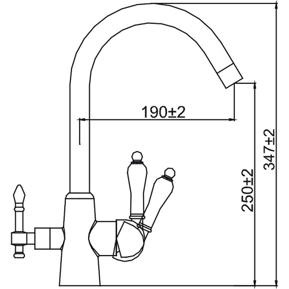 Смеситель для кухни Kaiser Vincent 31744 Хром