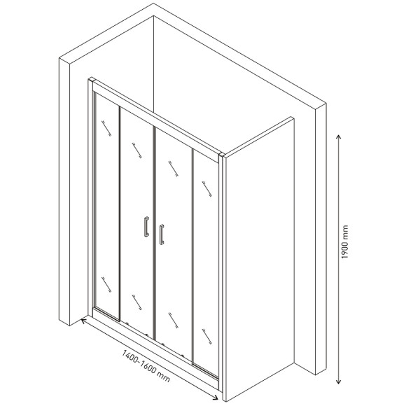 Душевая дверь Berges Porta 140-160 063102 профиль Хром сильвер стекло прозрачное Душевая дверь Berges Porta 140-160 063102 профиль Хром сильвер стекло прозрачное