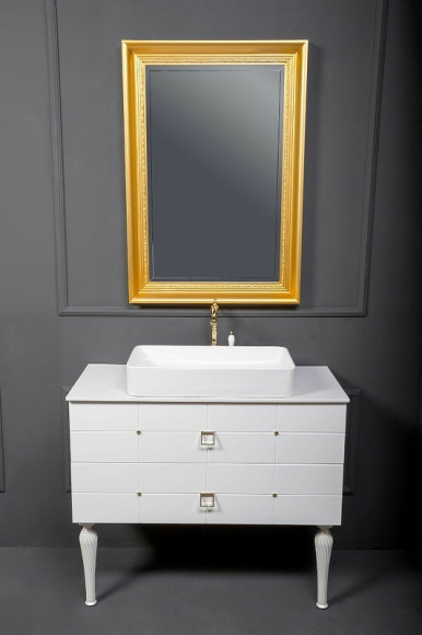 Тумба под раковину Boheme Armadi Art Vallessi Avangarde Piazza 80 841-080-WG подвесная Белый Золото