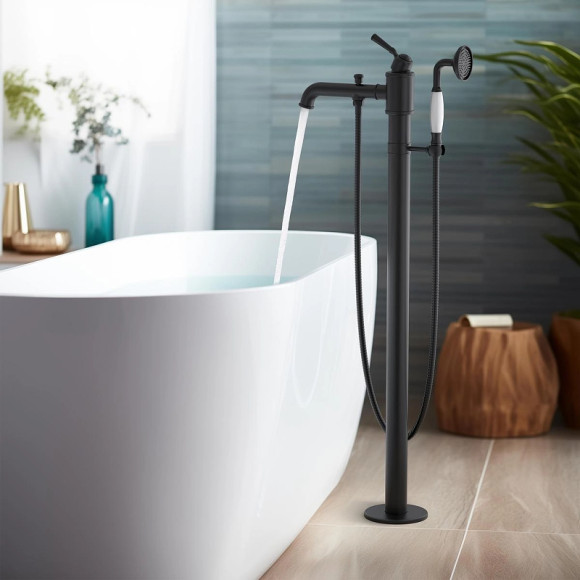 Смеситель для ванны Aquatek Классик AQ1545MB Черный матовый