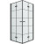 Душевой уголок New Trendy New Soleo Black 90х80 D-0289A/D-0288A профиль Черный стекло прозрачное