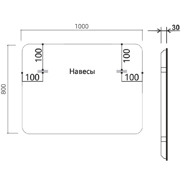 Зеркало Vincea 100 VLM-3VC100B-2 с подсветкой Черное с сенсорным выключателем с подогревом и диммером Зеркало Vincea 100 VLM-3VC100B-2 с подсветкой Черное с сенсорным выключателем с подогревом и диммером