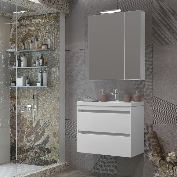 Тумба под раковину Opadiris Фреш 70 00-00003577 подвесная Белая глянцевая Тумба под раковину Opadiris Фреш 70 00-00003577 подвесная Белая глянцевая