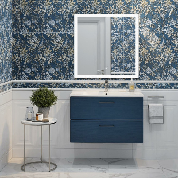 Тумба под раковину Kerama Marazzi Piano Classic 85 PIA.CL.85\BLU.M подвесная Синяя матовая