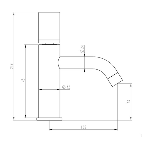 Смеситель для раковины Boheme Stick 121-NB.3 Никель