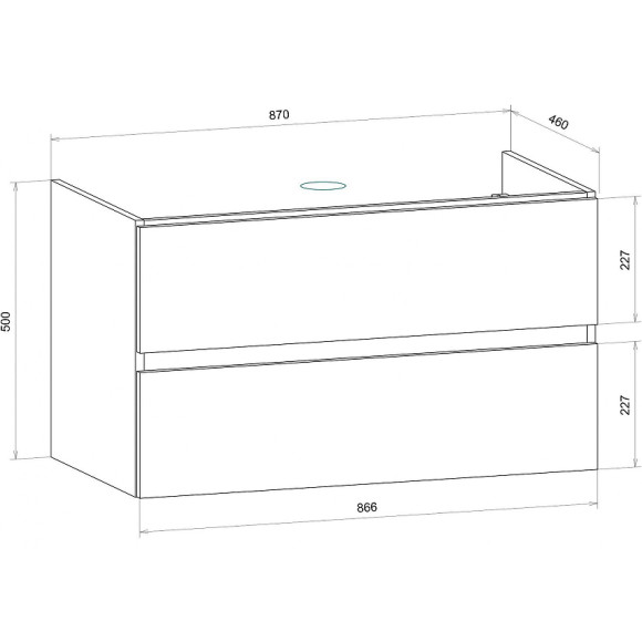 Тумба под раковину Art&Max AM-Techno-900-2C-SO-LW635 подвесная Сосна Тумба под раковину Art&Max AM-Techno-900-2C-SO-LW635 подвесная Сосна