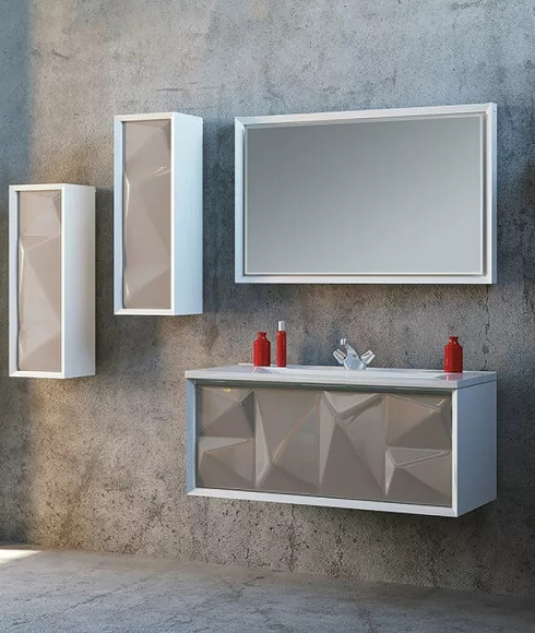 Тумба под раковину Marka One Romb 90П У67845 подвесная Cappuccino Тумба под раковину Marka One Romb 90П У67845 подвесная Cappuccino