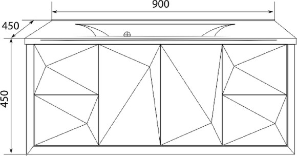 Тумба под раковину Marka One Romb 90П У67845 подвесная Cappuccino Тумба под раковину Marka One Romb 90П У67845 подвесная Cappuccino