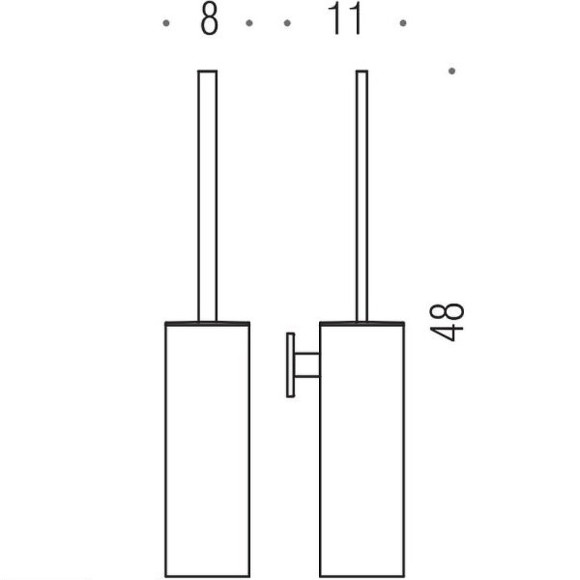 Ершик для унитаза Colombo Design Look B1607.NM Черный матовый