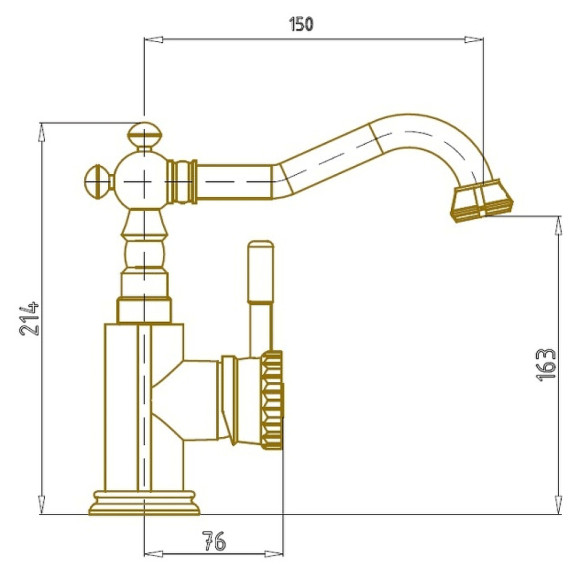 Смеситель для раковины Bronze de Luxe Windsor 21788 Бронза Смеситель для раковины Bronze de Luxe Windsor 21788 Бронза