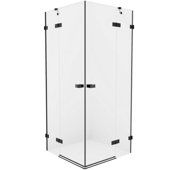 Душевой уголок New Trendy Avexa Black 110x80 EXK-1842 профиль Черный стекло прозрачное