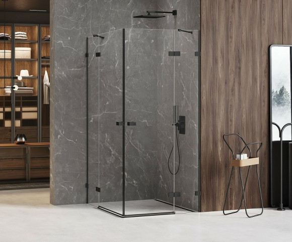Душевой уголок New Trendy Avexa Black 110x80 EXK-1842 профиль Черный стекло прозрачное Душевой уголок New Trendy Avexa Black 110x80 EXK-1842 профиль Черный стекло прозрачное
