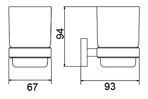 Стакан для зубных щеток Timo Selene 12033/03 Черный Стакан для зубных щеток Timo Selene 12033/03 Черный