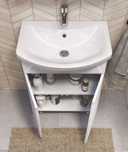 Тумба под раковину Vigo Selena 60 tn.SEL.BAL.60.2D Белая Тумба под раковину Vigo Selena 60 tn.SEL.BAL.60.2D Белая