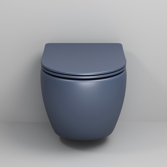 Унитаз Grossman GR-4455BLMS подвесной Синий матовый с сиденьем Микролифт