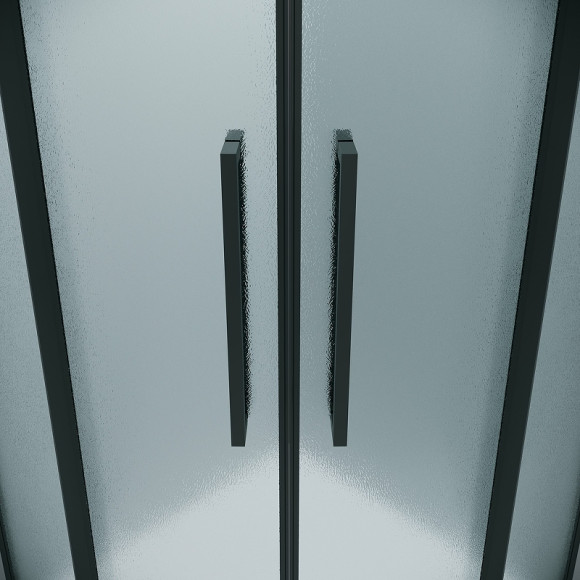 Душевой уголок Grossman Cosmo 90х90 301.K33.02.9090.21.02 профиль Черный матовый стекло шиншилла