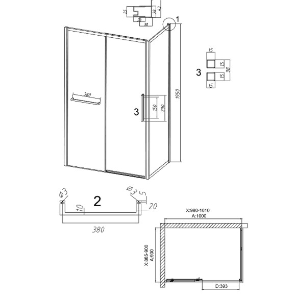 Душевой уголок Grossman Style 100х90 120.K33.05.1090.10.02 профиль Хром стекло шиншилла Душевой уголок Grossman Style 100х90 120.K33.05.1090.10.02 профиль Хром стекло шиншилла