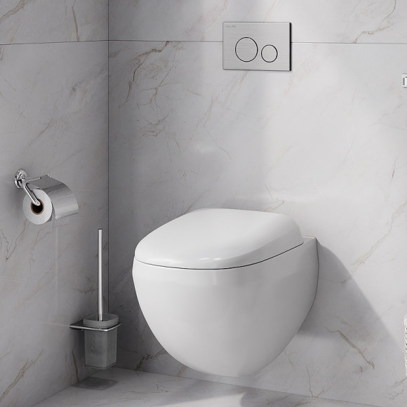 Унитаз AM.PM Sensation FlashClean CK30H0904W подвесной с гигиеническим душем и ершиком с сиденьем Микролифт