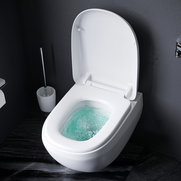 Унитаз AM.PM Sensation FlashClean CK30H0904W подвесной с гигиеническим душем и ершиком с сиденьем Микролифт