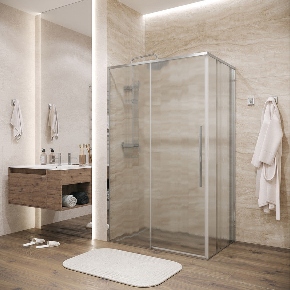 Душевой уголок Grossman Galaxy 130х90 120.K33.01.1390.10.02 профиль Хром стекло шиншилла Душевой уголок Grossman Galaxy 130х90 120.K33.01.1390.10.02 профиль Хром стекло шиншилла