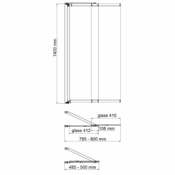 Шторка на ванну WasserKRAFT Dill 80 61S02-80 Fixed профиль Черный стекло прозрачное Шторка на ванну WasserKRAFT Dill 80 61S02-80 Fixed профиль Черный стекло прозрачное
