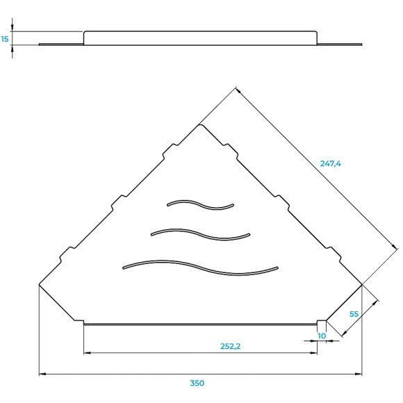 Металлическая полка RGW MT-13W 49279913-01 угловая Белая Металлическая полка RGW MT-13W 49279913-01 угловая Белая