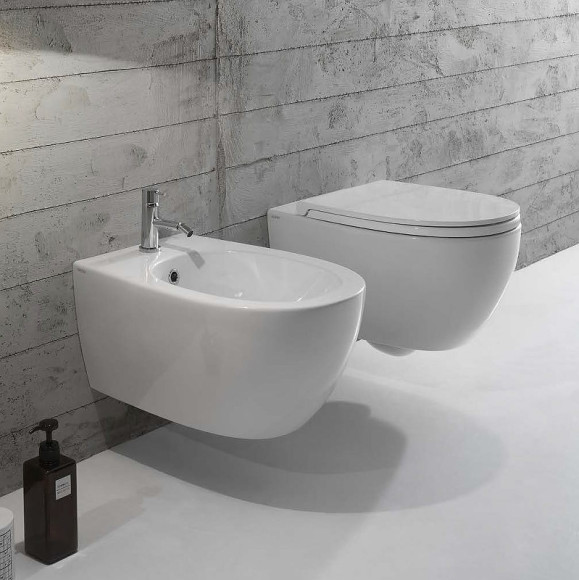 Унитаз Globo 4ALL MDS03.BO подвесной Белый матовый без сиденья Унитаз Globo 4ALL MDS03.BO подвесной Белый матовый без сиденья