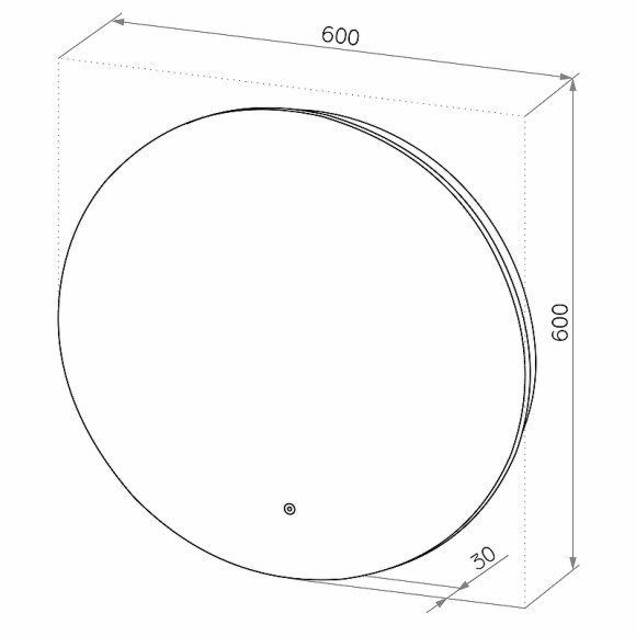 Зеркало Континент Ajour Eco 600х600 ЗЛП2806 с подсветкой с сенсорным выключателем с диммером Зеркало Континент Ajour Eco 600х600 ЗЛП2806 с подсветкой с сенсорным выключателем с диммером