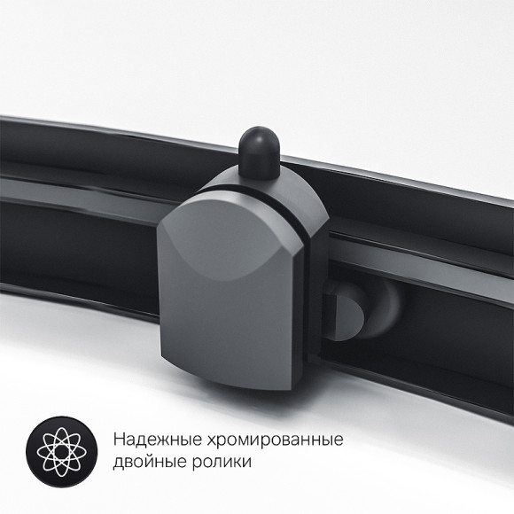 Душевой уголок AM.PM Gem 100х80 W90G-404-100280-BT профиль Черный матовый стекло прозрачное Душевой уголок AM.PM Gem 100х80 W90G-404-100280-BT профиль Черный матовый стекло прозрачное