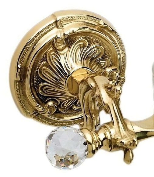 Полотенцедержатель c дозатором для жидкого мыла Art&Max Barocco Crystal AM-2057D-Do-Ant-C Античное золото